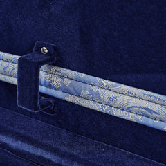 Premium Embroidered Square Blue Violin Case CT14 (Unique)
