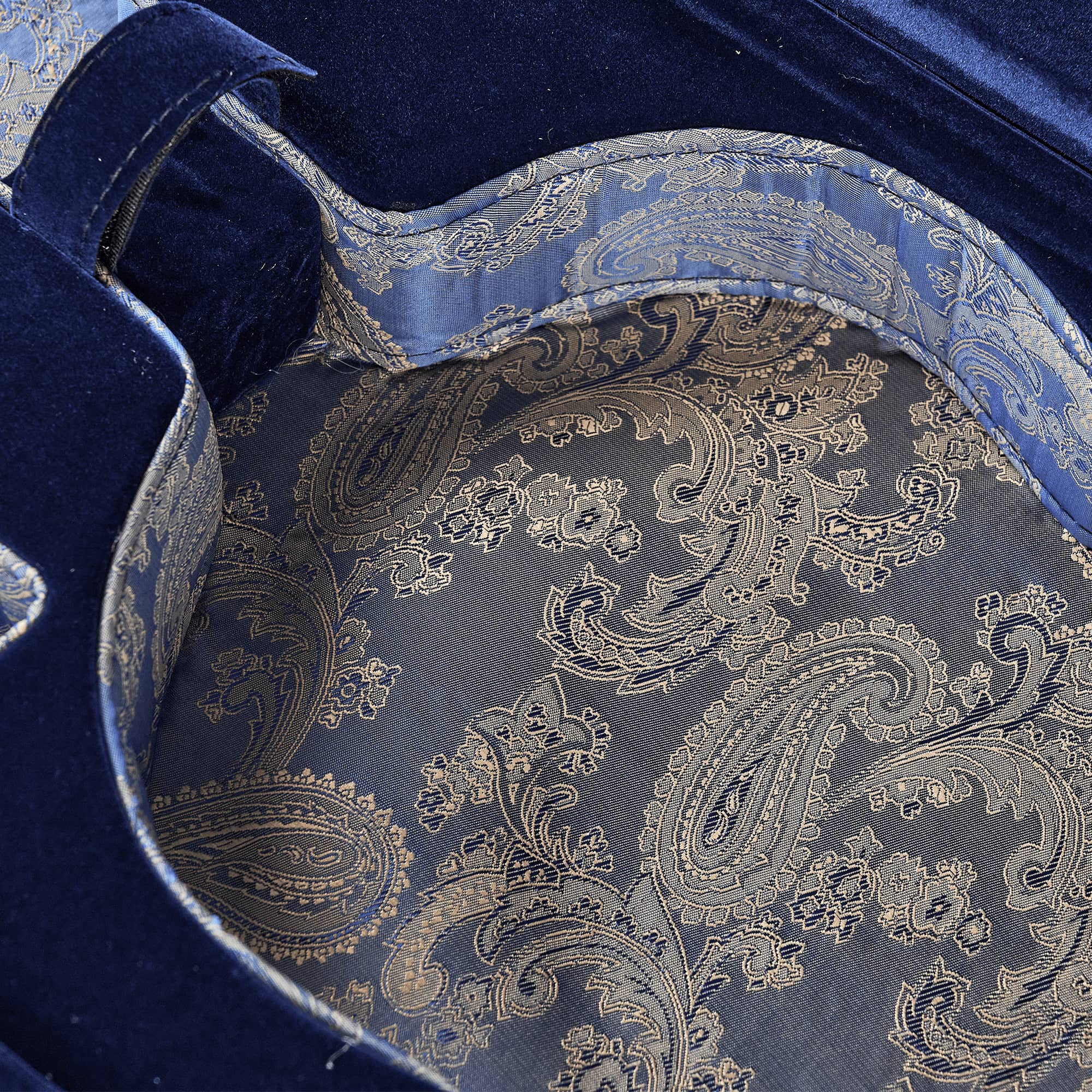 Premium Embroidered Square Blue Violin Case CT14 (Unique)
