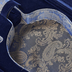 Premium Embroidered Square Blue Violin Case CT14 (Unique)