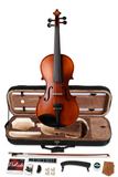 4/4 Full Size Solid Maple Wood and Ebony Fittings, Beginner Violin Outfit