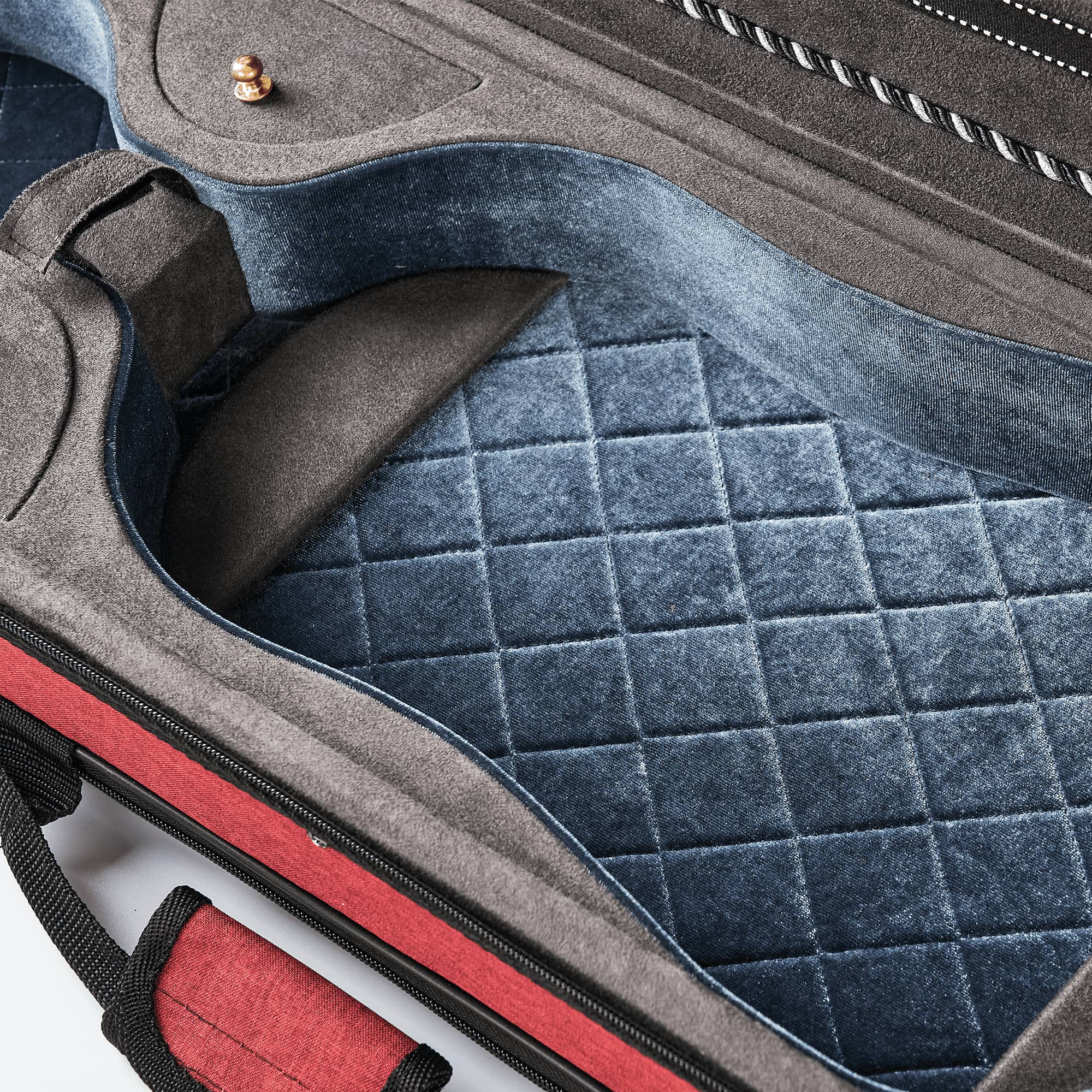 Red Luxury Sturdy Large Space Violin Case CT20