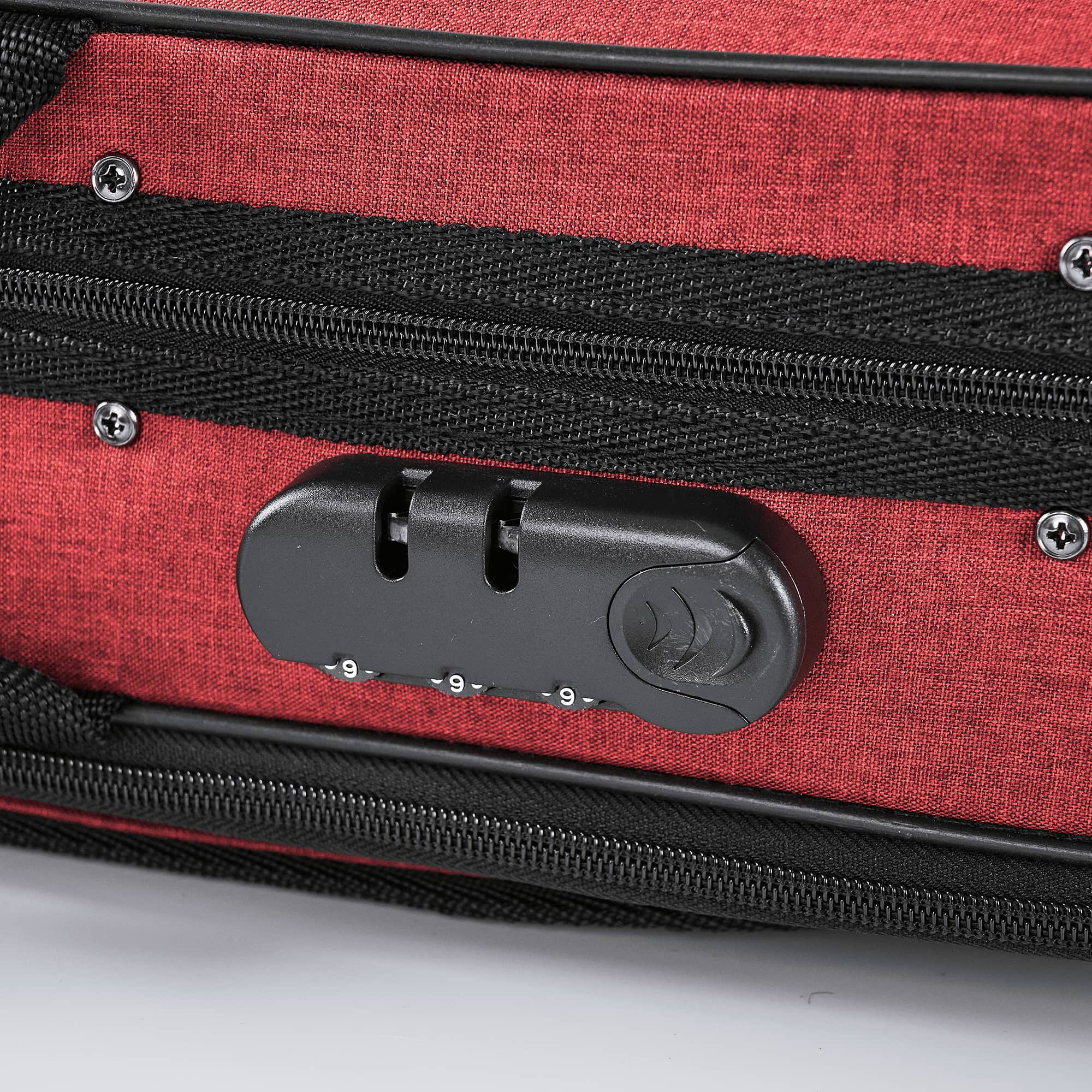 Red Luxury Sturdy Large Space Violin Case CT20