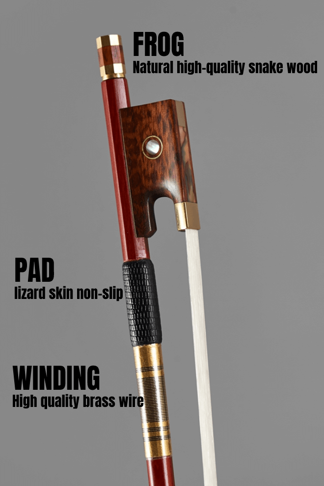 4/4 Solo Violin Bow B114 | Snakewood Frog | Refined & Premium