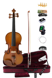Beginner Violin Outfit w/Case, Rosin, Bows, Tuner,Mute,Shouder Rest,Sticker,Ploshing cloth,Strings  L001